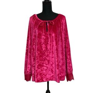 NWT Pink Boho Plus Size Blouse XXXL